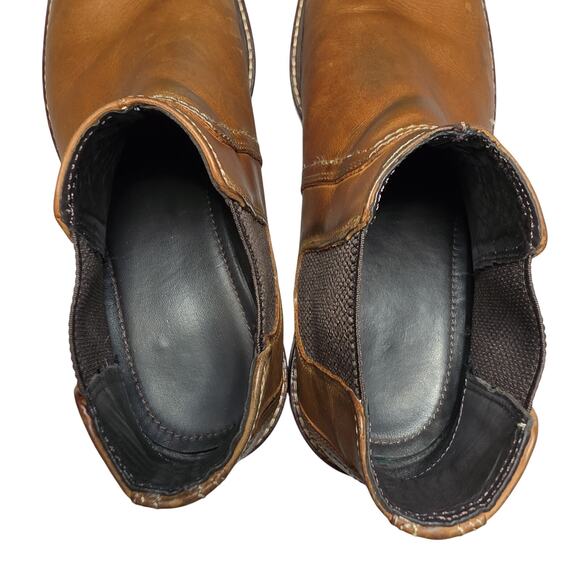Johnston & Murphy Men\'s Chelsea Leather Boot Brown Color Size 11M main image 6